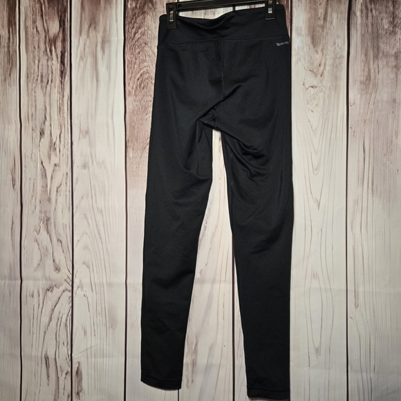 Adidas Climalite Black Leggings with Bold White Branding Womens Size Small - Picture 5 of 7